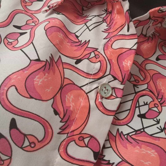 SSLR EUC Flamingo Button Down - Picture 3 of 5